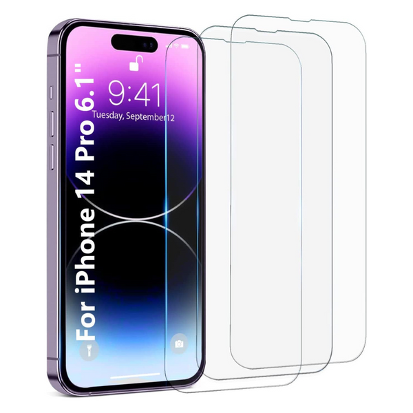 ZeroDamage Ultra Strong Tempered Glass Screen Protector for Apple iPhone 14 Pro (2-Pack) - Clear