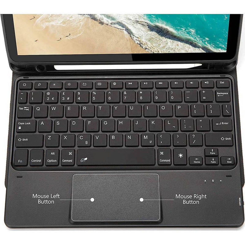 Keyboard Case with Mouse Pad for Apple iPad 10.2" (9th Generation 2021) - Black