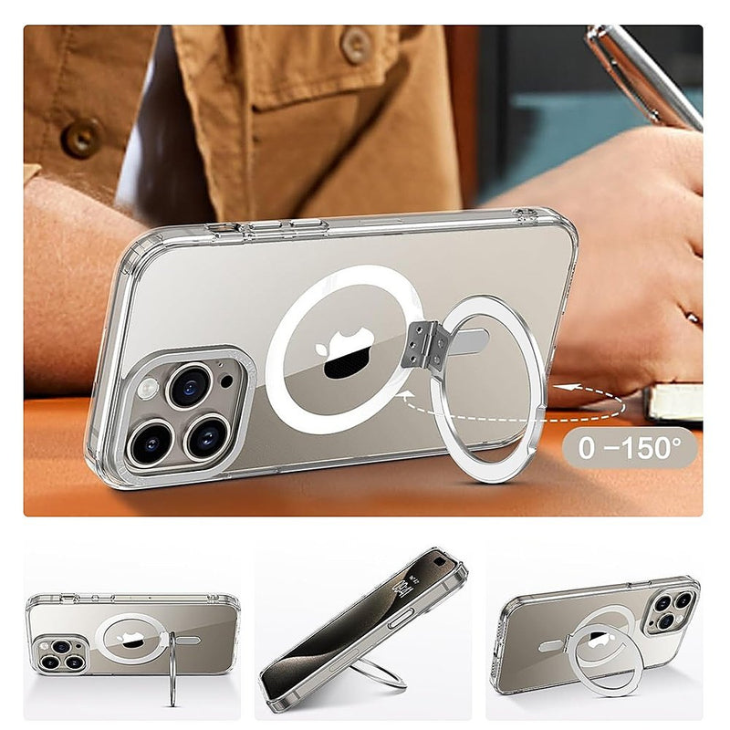 Hybrid-Flex Kickstand Case with Magsafe for Apple iPhone 15 Pro - Clear