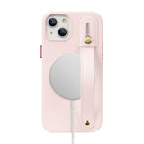 FingerGrip Series Case Genuine Leather with Magsafe for Apple iPhone 14 - Pink