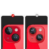 ZeroDamage Camera Lens Protector for Apple iPhone 14 and iPhone 14 Plus (2-Pack) - Red