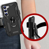 Military Kickstand Series with Belt Clip Case for Samsung Galaxy S23 - Black