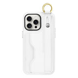 Fingergrip Case with Card Slot for iPhone 15 Pro Max - White