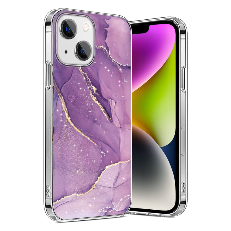 Marble Series Case for Apple iPhone 14 Plus - Purple Marble