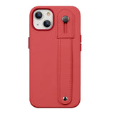 FingerGrip Series Case Faux Leather with Magsafe for Apple iPhone 14 Plus - Red