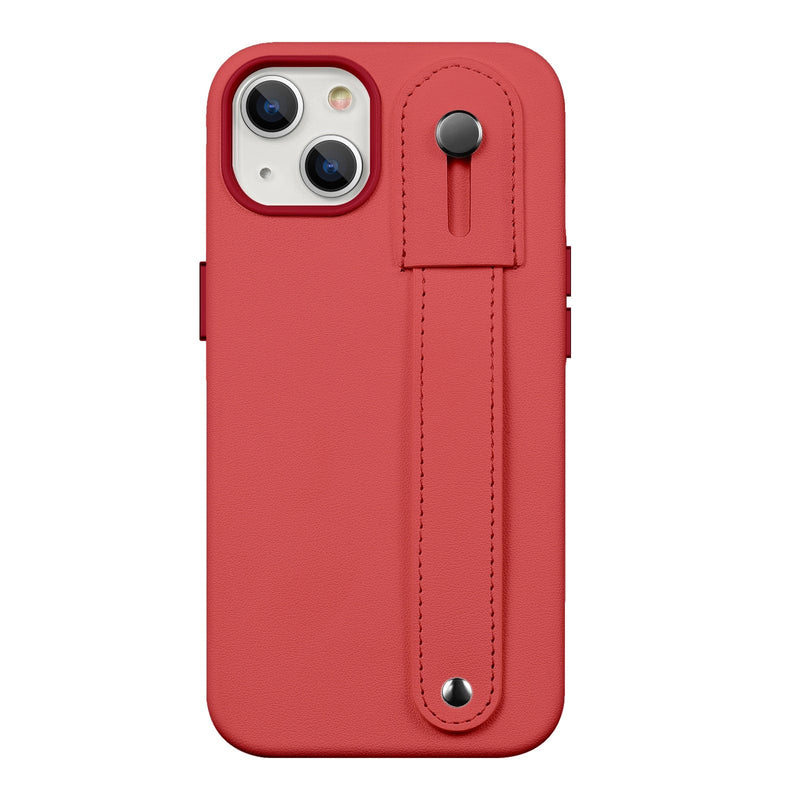 FingerGrip Series Case Faux Leather with Magsafe for Apple iPhone 14 Plus - Red