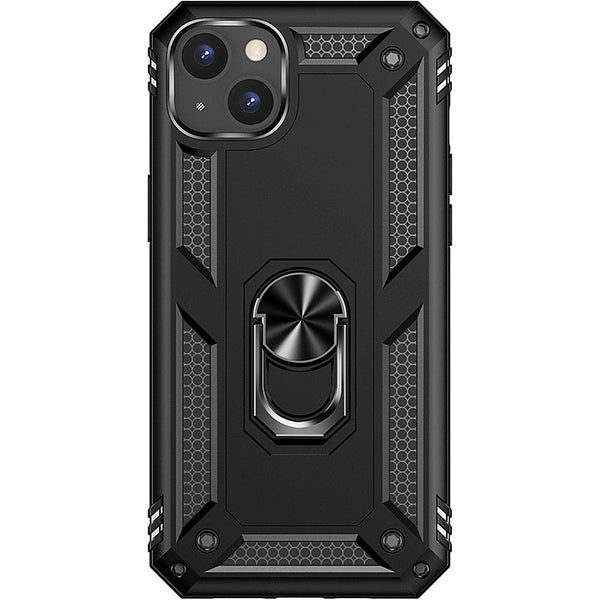 Military Kickstand Series Case with Belt Clip for Apple iPhone 14 Plus - Black