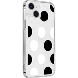 PolkaDot Hybrid-Flex Hard Shell Case for Apple iPhone 14 Plus - Clear/Black/White