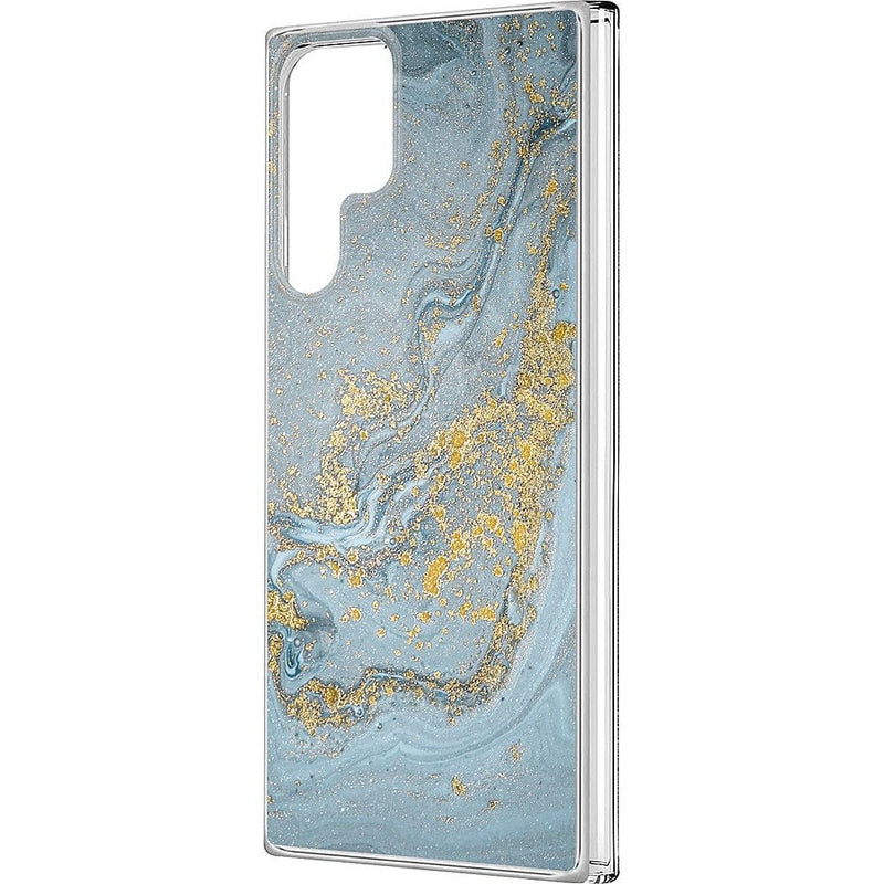 Marble Series Case for Samsung Galaxy S23 Ultra - Blue/Gold