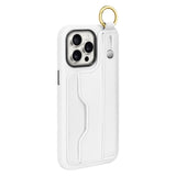 Fingergrip Case with Card Slot for iPhone 15 Pro Max - White