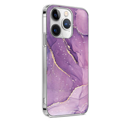 Marble Series Case with MagSafe for Apple iPhone 15 Pro - Purple Marble