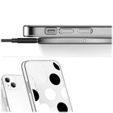 PolkaDot Hybrid-Flex Hard Shell Case for Apple iPhone 14 Plus - Clear/Black/White