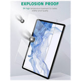 ZeroDamage Ultra Strong Tempered Glass Screen Protector for Galaxy Tab S8+, Tab S9+ and Tab S9 FE+ - Clear