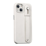 FingerGrip Series Case Faux Leather with Magsafe for Apple iPhone 14 Plus - White