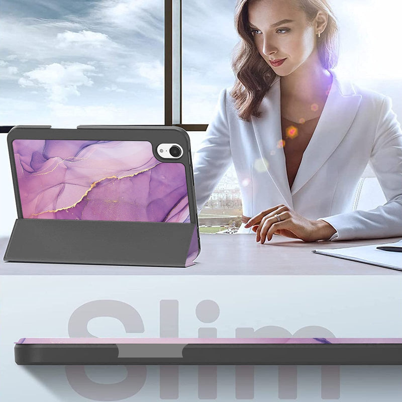 Folio Case for Apple iPad mini (6th Generation 2021) - Purple Marble