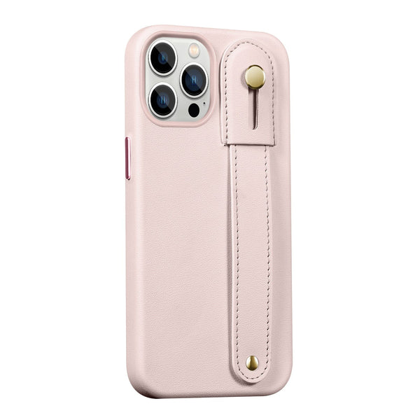 FingerGrip Series Case Faux Leather with Magsafe for Apple iPhone 14 Pro Max - Pink