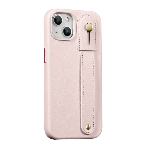 FingerGrip Series Case Faux Leather with Magsafe for Apple iPhone 14 Plus - Pink