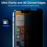 ZeroDamage HD Privacy Tempered Glass Screen Protector for Apple iPhone 13 mini (2-Pack)