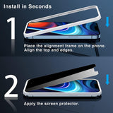 ZeroDamage HD Privacy Tempered Glass Screen Protector for Apple iPhone 13 mini (2-Pack)