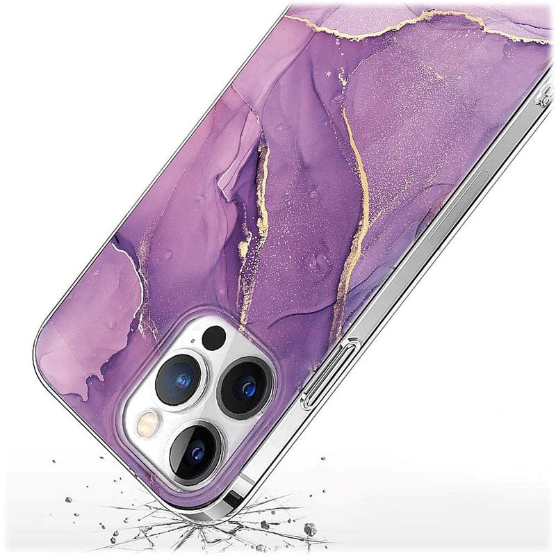 Marble Series Case for Apple iPhone 14 Pro - Purple Marble