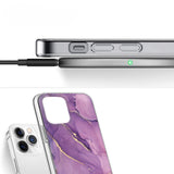 Marble Series Case with MagSafe for Apple iPhone 15 Pro Max - Purple Marble