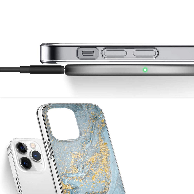 Marble Series Case with MagSafe for Apple iPhone 15 Pro Max - Blue Marble