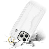 Fingergrip Case with Card Slot for iPhone 15 Pro Max - White