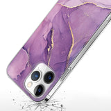 Marble Series Case with MagSafe for Apple iPhone 15 Pro Max - Purple Marble