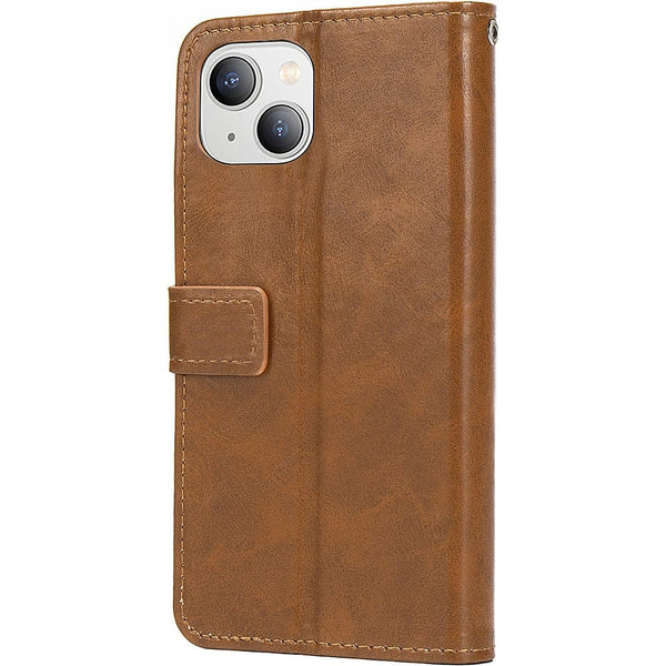 Folio Wallet Case for Apple iPhone 14 Plus - Brown