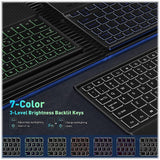 Keyboard Case with TrackPad for Samsung Galaxy Tab S8, Tab S9 and Tab S9 FE - Black