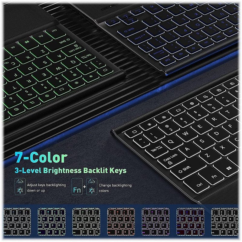 Keyboard Case with TrackPad for Samsung Galaxy Tab S8, Tab S9 and Tab S9 FE - Black