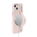 FingerGrip Series Case Genuine Leather with Magsafe for Apple iPhone 14 - Pink