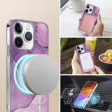 Marble Series Case with MagSafe for Apple iPhone 15 Pro - Purple Marble