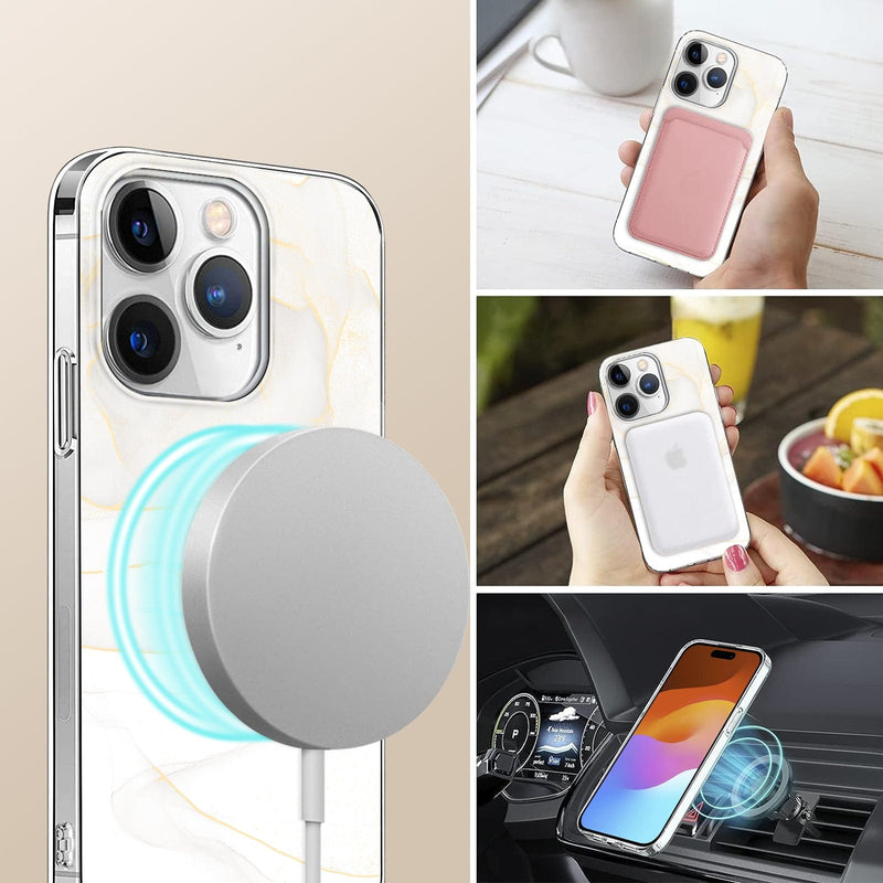 Marble Series Case with MagSafe for Apple iPhone 15 Pro Max - White Marble