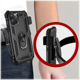 Military Kickstand Series Case with Belt Clip for Apple iPhone 14 Pro Max - Black