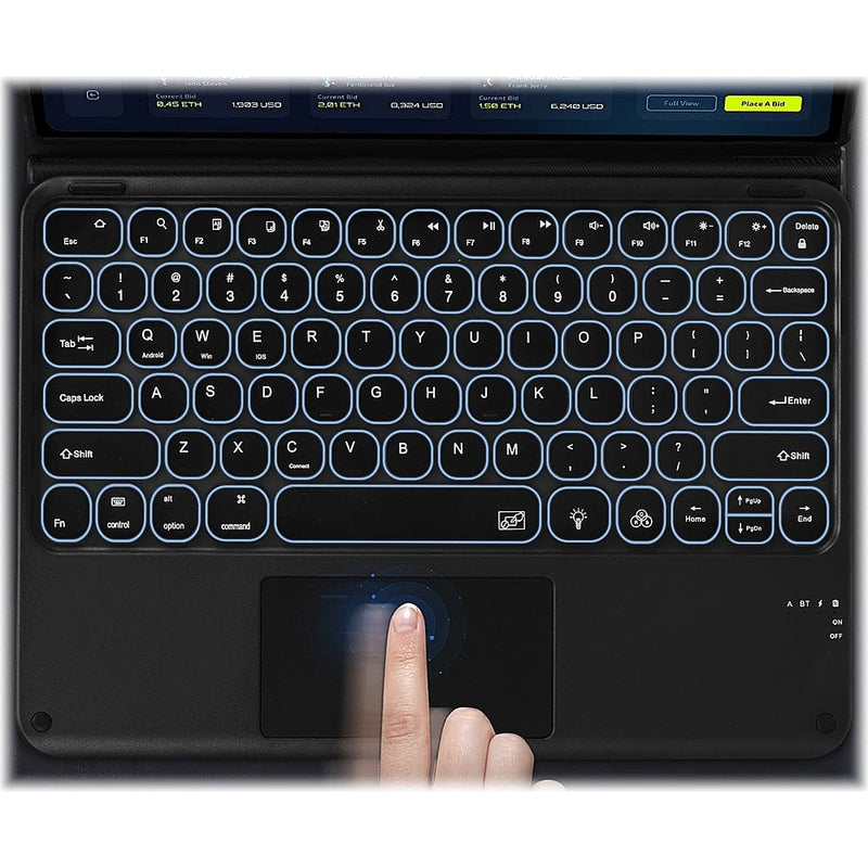 Keyboard Case with Track Pad for Samsung Galaxy Tab S8 Ultra and Tab S9 Ultra - Black