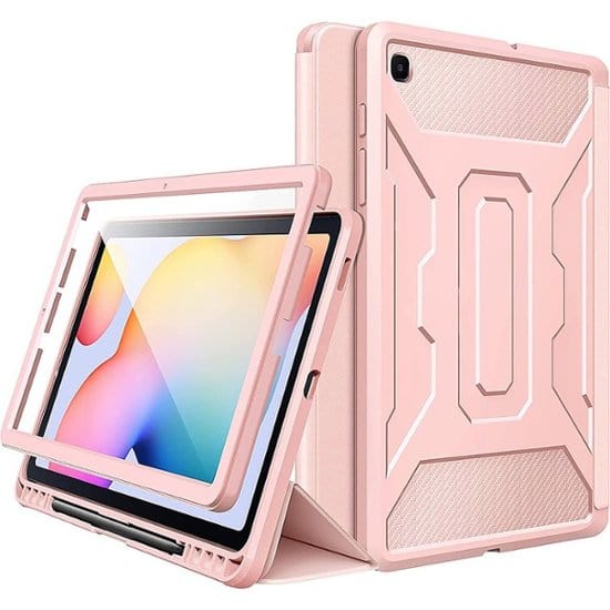 Heavy Duty Folio Case for Samsung Galaxy Tab S6 Lite (2020/2022) - Rose Gold